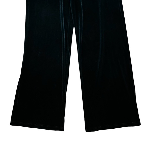 NWOT Green Velvet High Waist Wide Leg Pants L - Picture 3 of 12